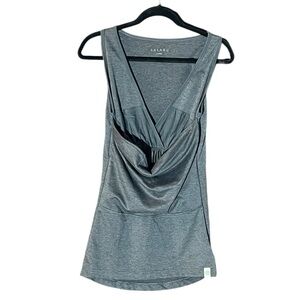 LALABLU SOOTHE SLEEVELESS NURSING SHIRT DARK GRAY SIZE LARGE SIZE LARGE